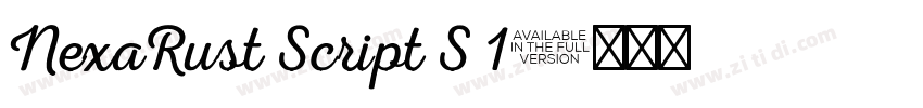NexaRust Script S 1字体转换